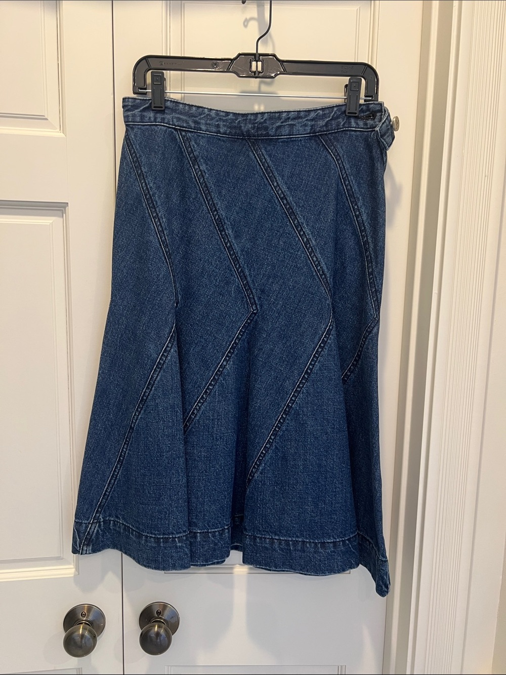 Vivienne Westwood Dark Blue Denim fitted and flare Skirt size 42